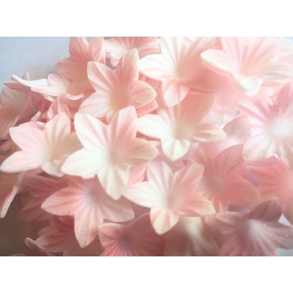 Mini kwiatki waflowe RÓŻOWE CIENIOWANE 400szt.