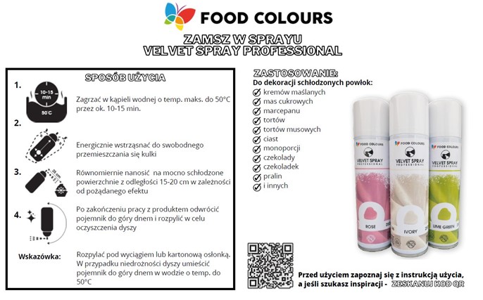 Barwnik zamsz w sprayu Velvet POMARAŃCZOWY - ORANGE 250ml
