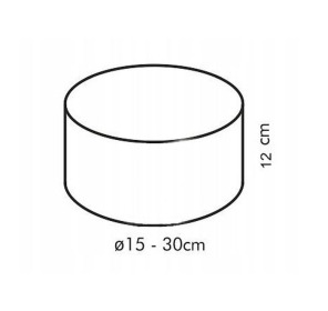 Obręcz - rant metalowy, okrągły, wysokość 12cm, szerokość regulowana 16-30cm