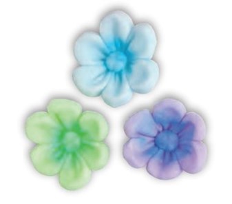 Kwiatki cukrowe Miłki pastelowy niebieski mix - 150szt