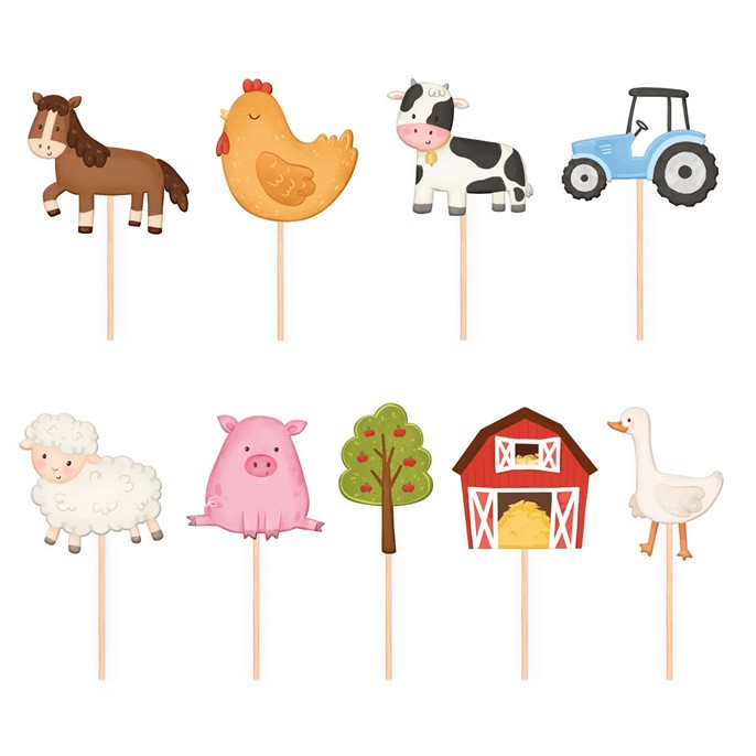 Topper - Karteczki na piku FARMA 9szt.