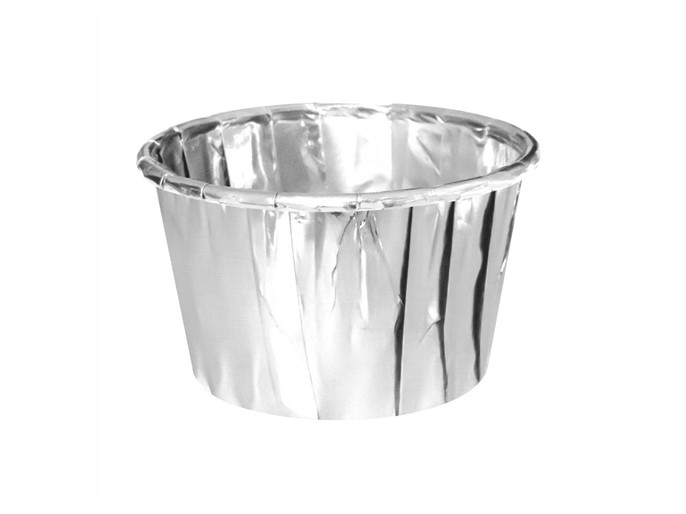 Papilotki aluminiowe do muffinek Srebrne 50szt.