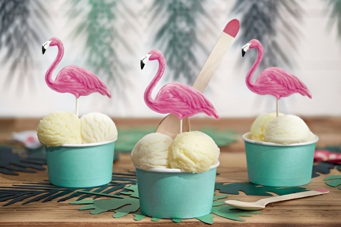 Karteczki na piku RÓŻOWE FLAMINGI 6szt.