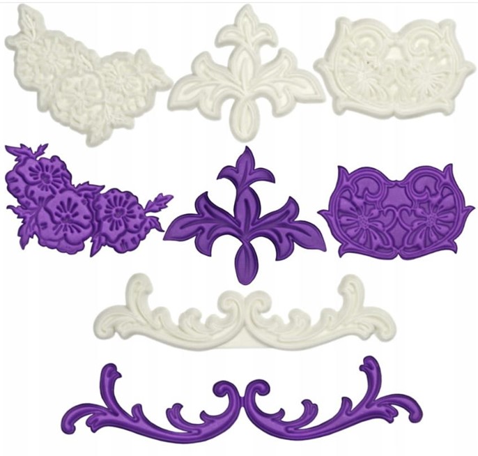 Wykrojniki plastikowe ORNAMENTY  4szt.