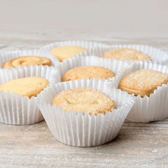 Papilotki okrągłe, białe - 12cm/8,5cm - 1000szt.