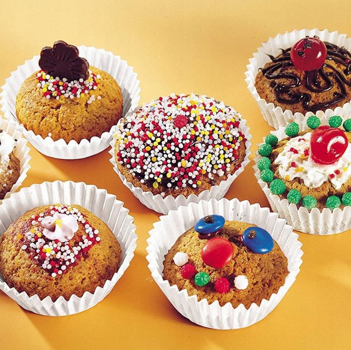 Papilotki okrągłe, białe - 13cm/10cm - 1000szt.