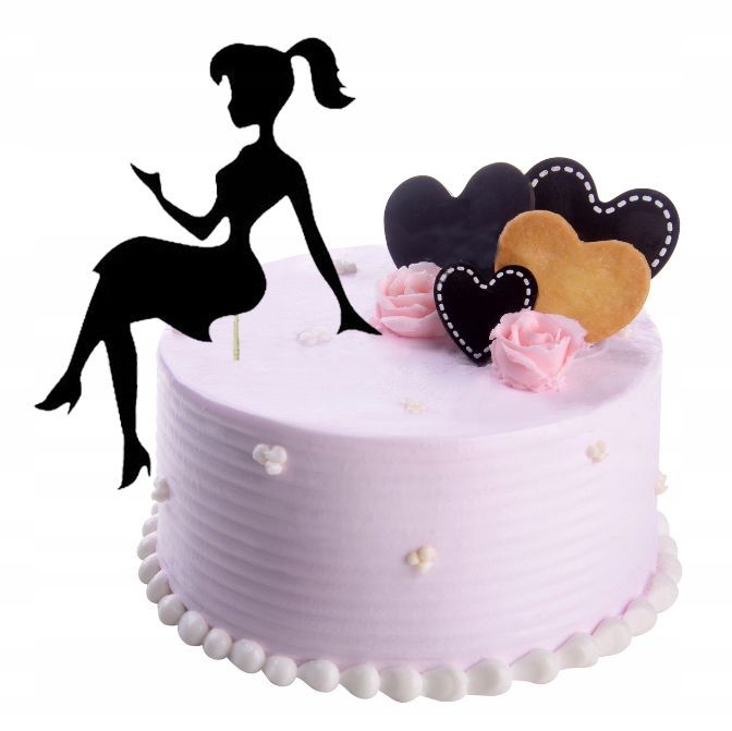 Topper papierowy czarny KOBIETA