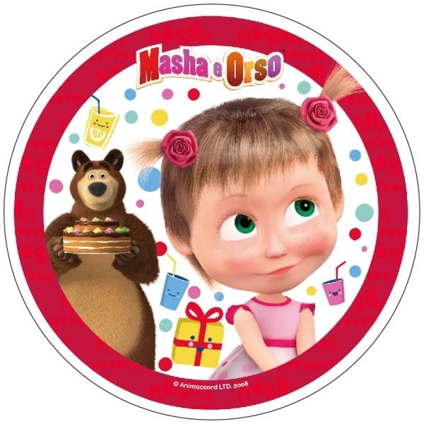 Krążek waflowy MASHA I NIEDŹWIEDŹ 21cm