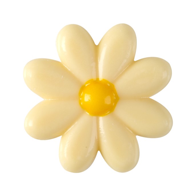 Dekoracje czekoladowe KWIATKI BIAŁE 3,8cm /120szt.