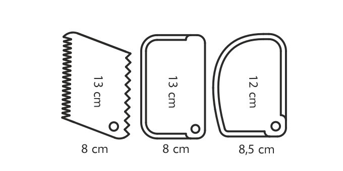 Łopatki-skrobki plastikowe dekoracyjne 3szt.