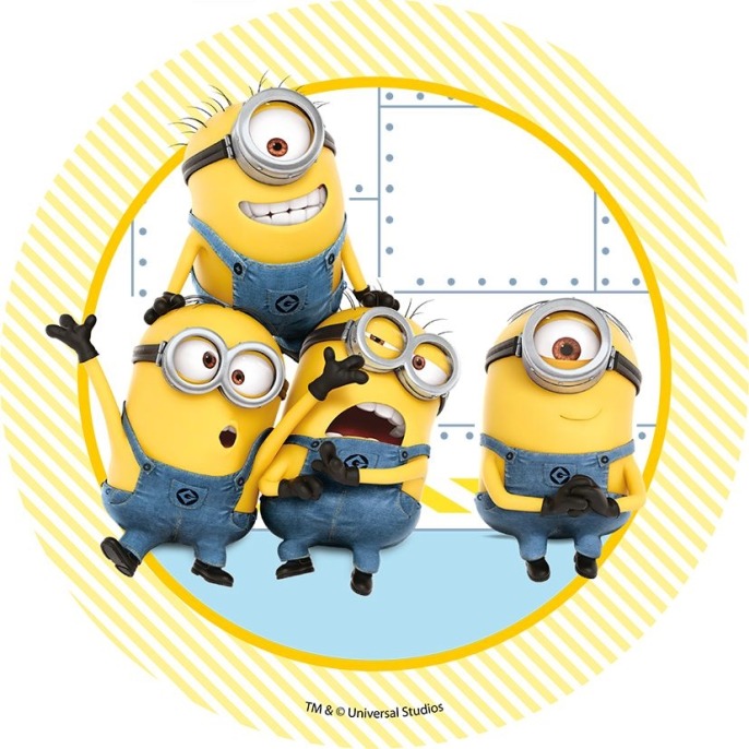 Krążek waflowy MINIONKI 21cm