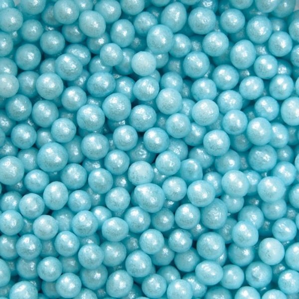 Posypka perełki NIEBIESKIE perłowe 4mm - 141g