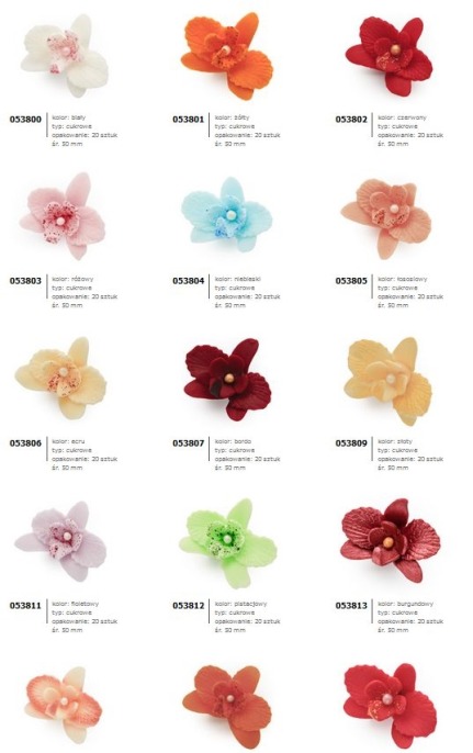 Storczyki cukrowe małe ECRU 20szt.