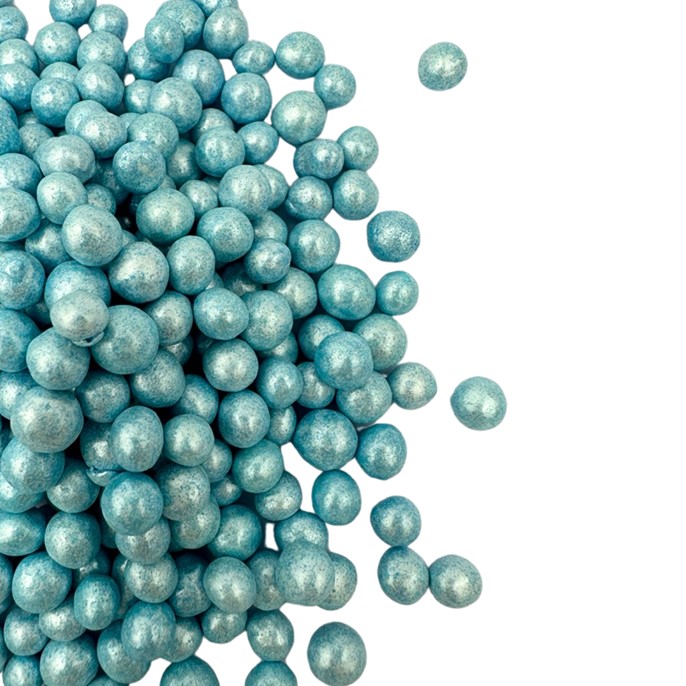 Perełki ryżowe NIEBIESKIE perłowe 5mm /500g
