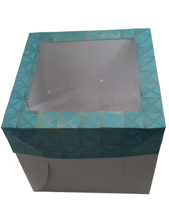 Pudełka WYSOKIE z okienkiem na tort 320x320xh250mm - 10szt