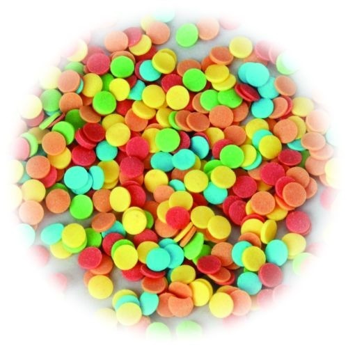 Posypka konfetti kółka kolorowe 3mm 200g