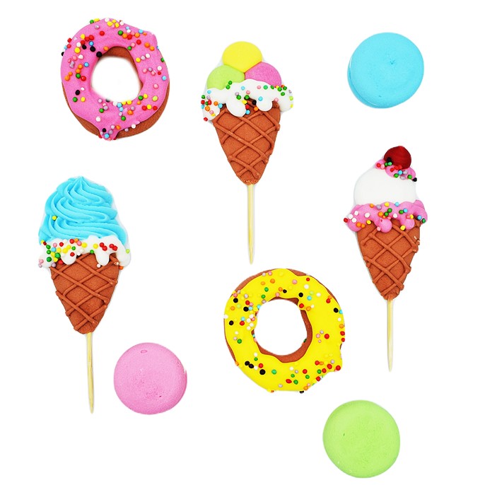Zestaw cukrowy na piku LODY, MAKARONIKI, DONUTY