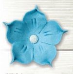 Kwiatki cukrowe niebieski Jaśmin - 20szt