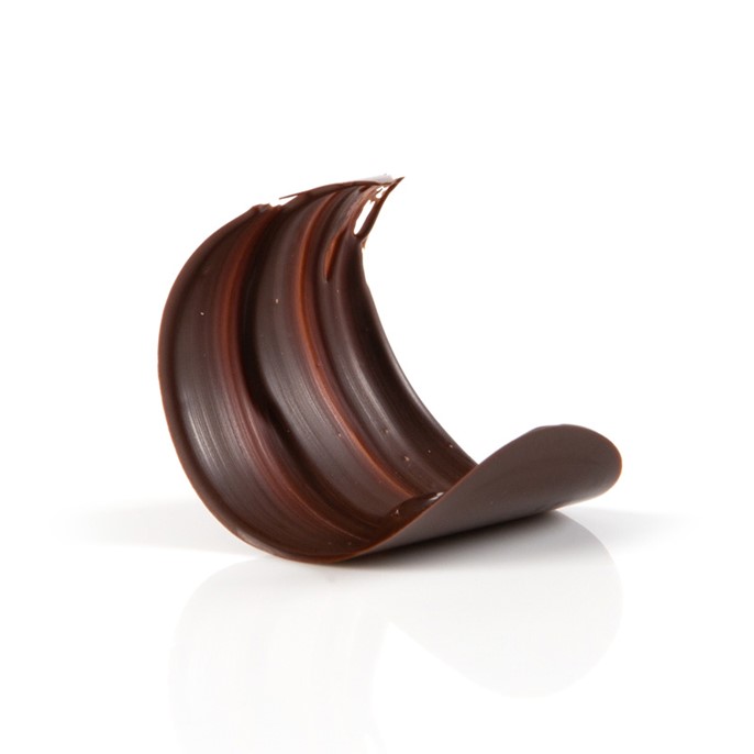 Dekoracje czekoladowe ZAWINIĘTE BRĄZOWE 3,5cm - 21szt.