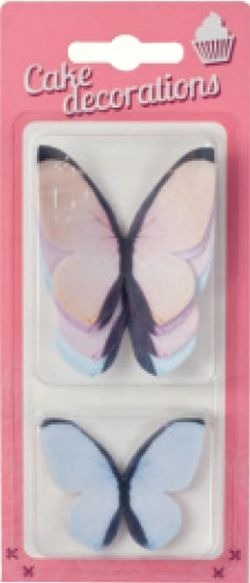 Blister - Motylki waflowe pastelowe 8szt.