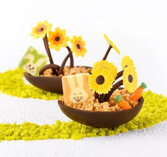 Dekoracje czekoladowe Kwiaty zestaw / 252szt.