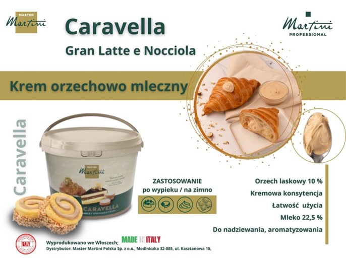 Caravella Gran Latte Nocciola-krem orzechowo- mleczny 5kg
