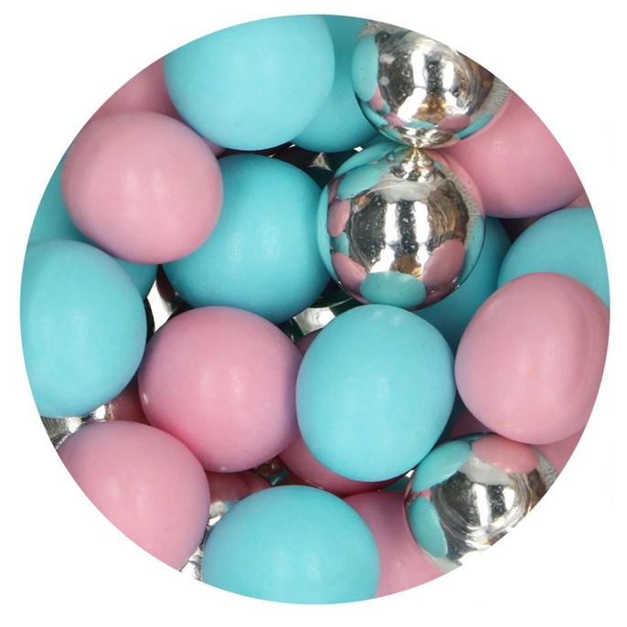 Choco Crispy Balls - Chrupiące kulki czekoladowe Różowe, Srebrne i Niebieskie / Oh Baby! 1,5cm /130g