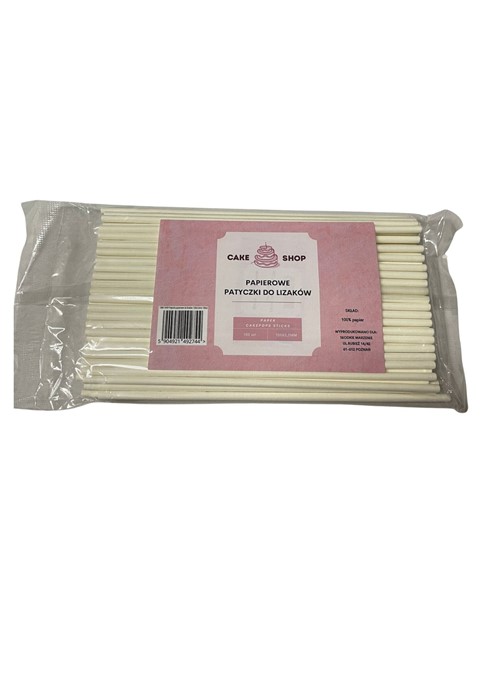 Patyczki białe do lizaków 15cm