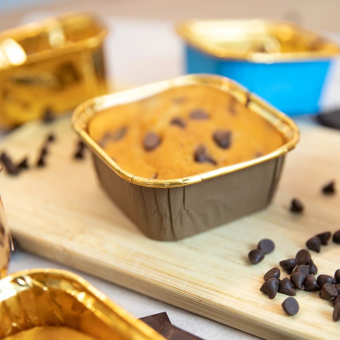 Foremki / Papilotki do pieczenia BRĄZOWO-ZŁOTE 85x85xh35mm /10szt.