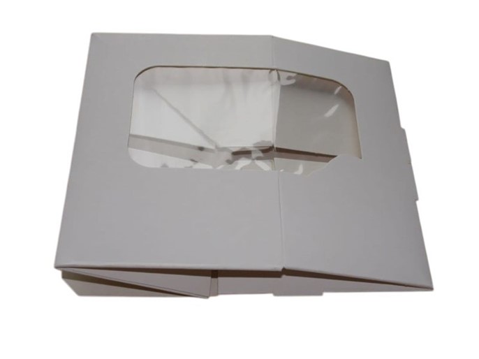 Pudełko BIAŁE na ciastka lub 2 muffinki 160x110xh80mm