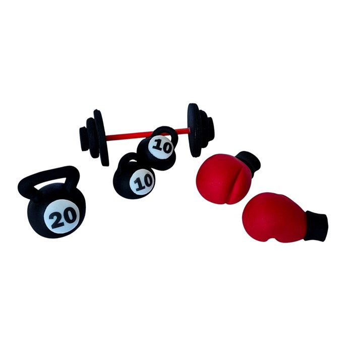 Cukrowy zestaw Gym rękawice bokserskie + ciężary  /PJ