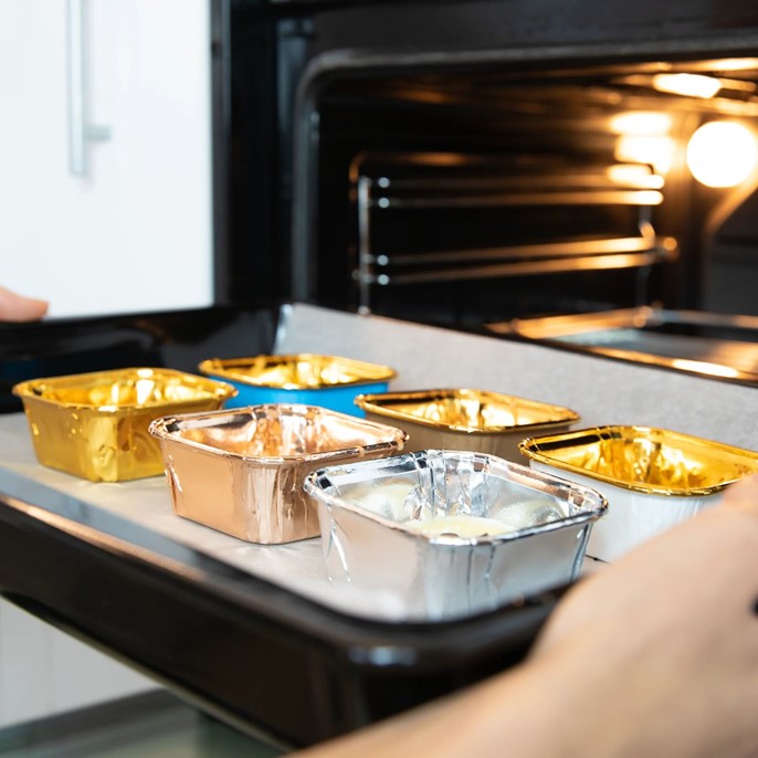 Foremki / Papilotki do pieczenia SREBRNE 85x85xh35mm /10szt.