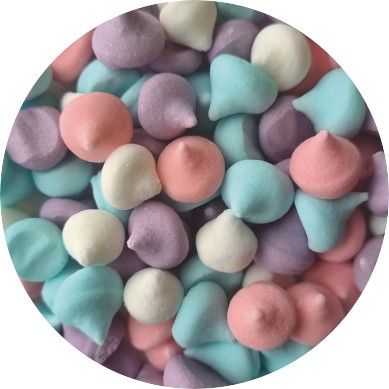 Dekoracja cukrowa - posypka MINI BEZY MIX PASTELOWY 25g
