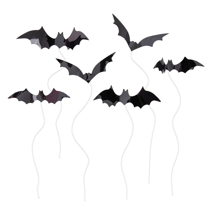 Topper - karteczki na piku HALLOWEEN NIETOPERZE /6szt