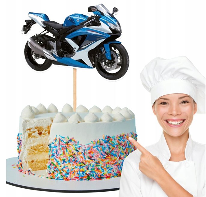 Topper papierowy niebieski MOTOR