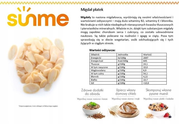 Migdał płaty blanszowany 1kg