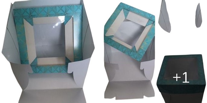 Pudełka WYSOKIE z okienkiem na tort 320x320xh250mm - 10szt