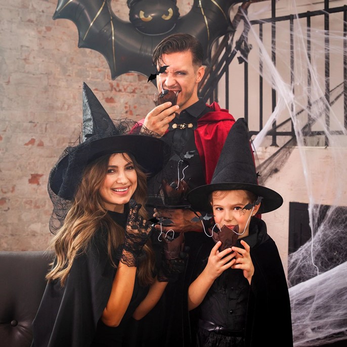 Topper - karteczki na piku HALLOWEEN NIETOPERZE /6szt