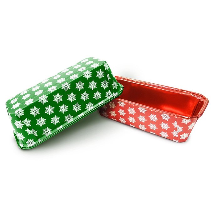 Foremka papierowa do pieczenia Polka mała CZERWONA zimowa 158x55xh52mm