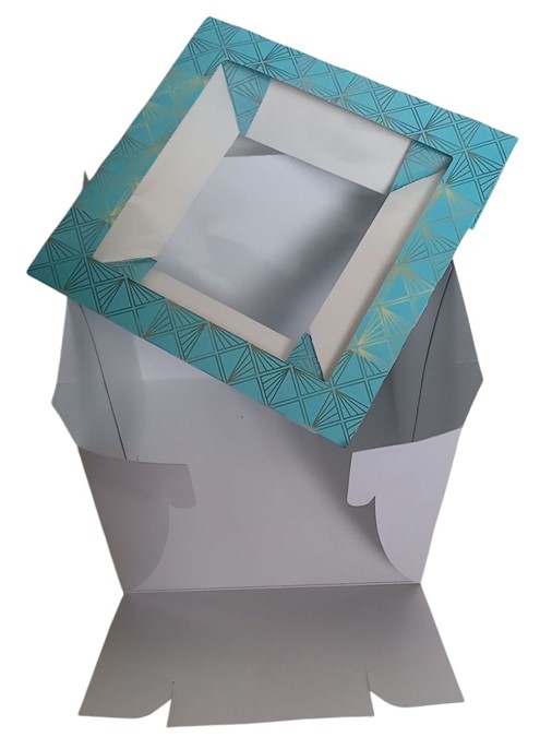 Pudełka WYSOKIE z okienkiem na tort 320x320xh250mm - 10szt