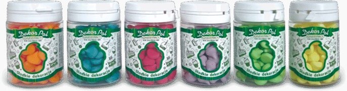 Dekoracja cukrowa - posypka MINI BEZY MIX NEONOWY 25g