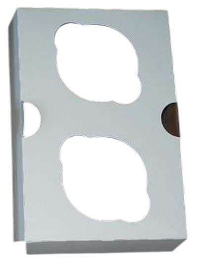 Pudełko BIAŁE na ciastka lub 2 muffinki 160x110xh80mm