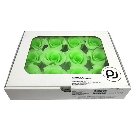 Róże cukrowe duże PISTACJOWE 12 sztuk
