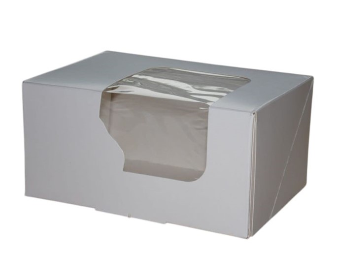 Pudełko BIAŁE na ciastka lub 2 muffinki 160x110xh80mm