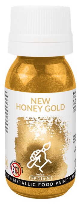 Farba metaliczna ZŁOTA New Honey Gold do ręcznego dekorowania 18ml