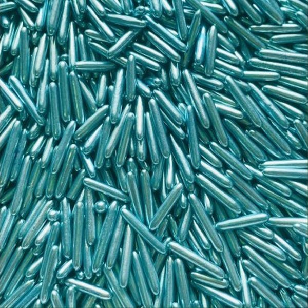 Pałeczki cukrowe niebieskie metaliczne 100g