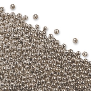 Posypka perełki SREBRNE nabłyszczane 4mm - 250g
