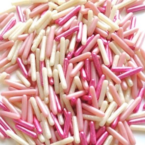 Pałeczki cukrowe biało-różowe 100g