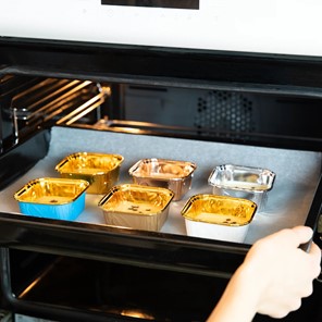 Foremki / Papilotki do pieczenia BRĄZOWO-ZŁOTE 85x85xh35mm /10szt.