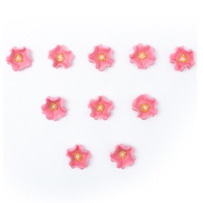 Kwiatki cukrowe Malwy Różowe 10szt.